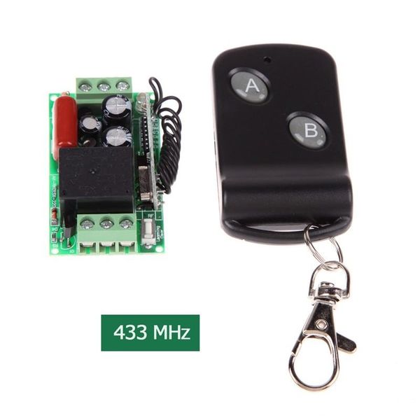 

universal new arrival 220v 433mhz small single channel remote control switch with 2 two dual button remote control