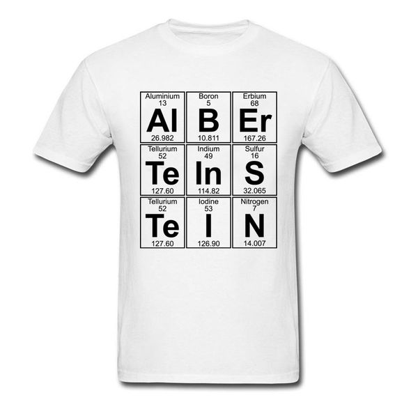 

albert einstein tshirt chemistry elements t-shirt men t shirt white funky clothes cotton unique tee-shirt ing