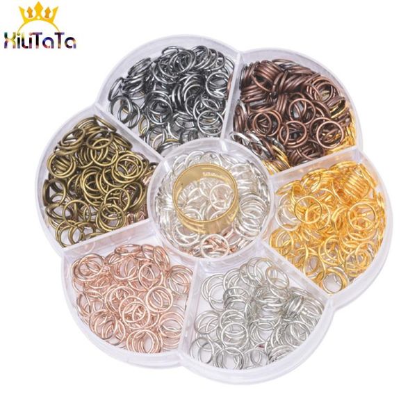 

mix color open jump ring connector jewelry making kits for necklace bracelet handcraft diy accessories box sets 3 4 5 6 7 8 10mm, Silver
