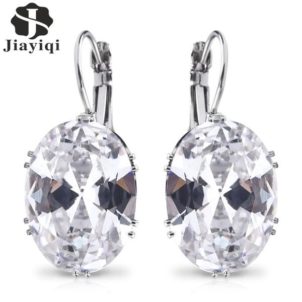 

dangle & chandelier jiayiqi arrival korean style cubic zirconia silver color fashion earrings jewelry for women party christmas