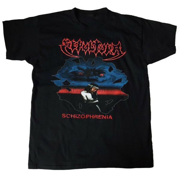

sepultura schizophrenia 1987 album cover t-shirt birthday gift tee shirt