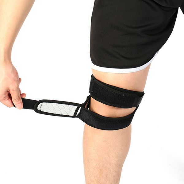 

new knee sleeve pad sweat absorption breathable compression pads meniscus patella protector leg cover sportswear accessoriesym, Black;gray