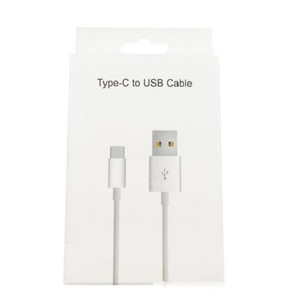 

type-c usb cable for galaxy note 7 8 9 samsung s8 s9 s10 lg g5 huawei p9 1m-3ft cell phone charger type c data charging cord with retail box