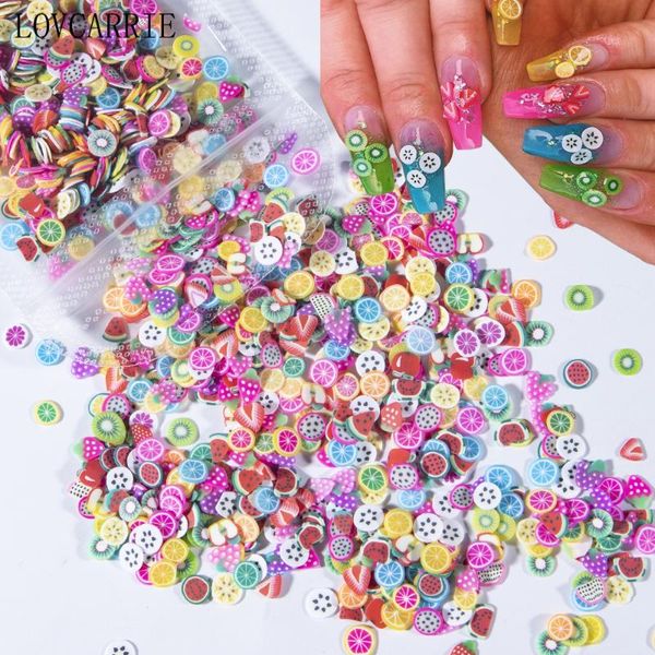 

1 pack fruit slices nail art decorations mix colorful nails fruits rhinestones lemon watermelon slices glitter for nailart, Silver;gold