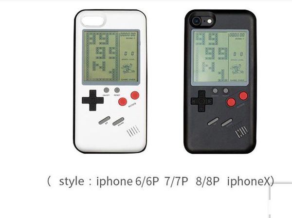

1pcs gameboy tetris phone cases play game console cover tpu shockproof protection case for iphone 6 6s 7 8 plus retail package