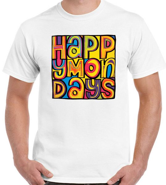 

happy mondays t shirt мужчины женщины unisex top дышащий tops футболочку