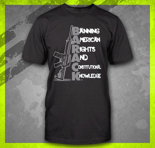 

2020 new men's barack gun ban ar15 ak47 pro gun rights 2nd amendment nra molon labe t-shirt tee summer fashion