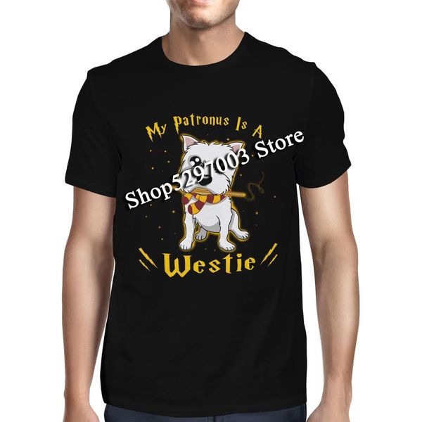 

1tee mens my patronus is a westie dog t-shirt gift funny tee shirt