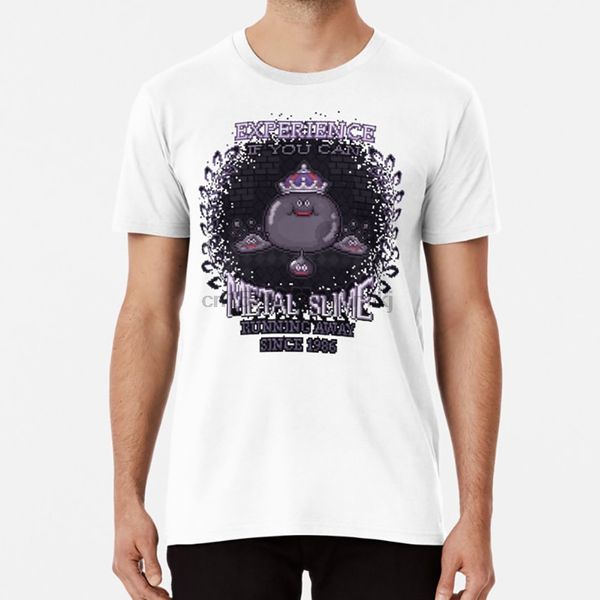 

slime metal t shirt dragon quest slime metal experience fight run 8bit 8 bit