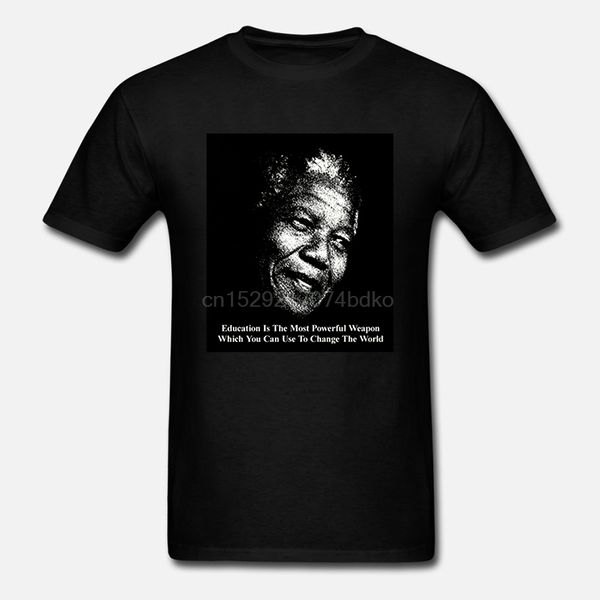 

nelson mandela south africa humanitarian quote black political t shirt