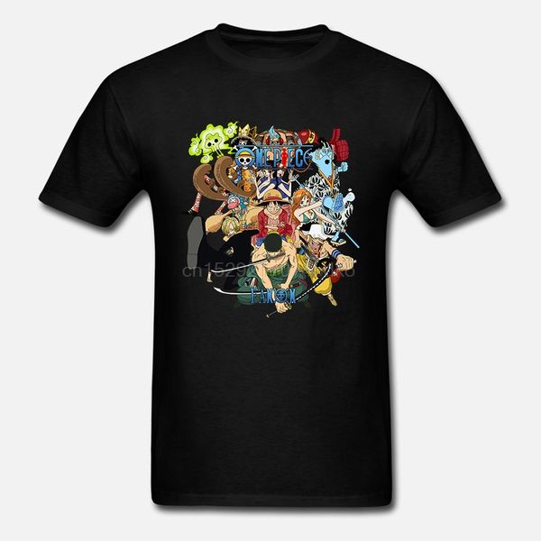 

mens funny anime one piece t shirt black