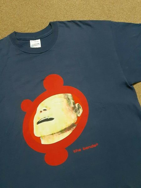 

vtg 90s mega rare radiohead the bends promo album shirt, pablo honey, britrock tshirt men 2020 new