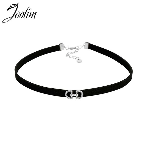 

joolim on trendy suede choker necklace fashion necklace, Golden;silver