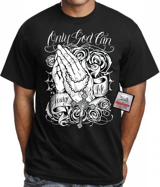 

men only god can judge t shirt urban tee cholo mexican chicano virgin mary art