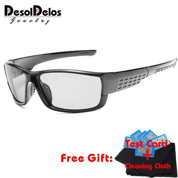

sunglasses dd brand pochromic men polarized chameleon discoloration sun glasses for fashion square driving accessories, White;black