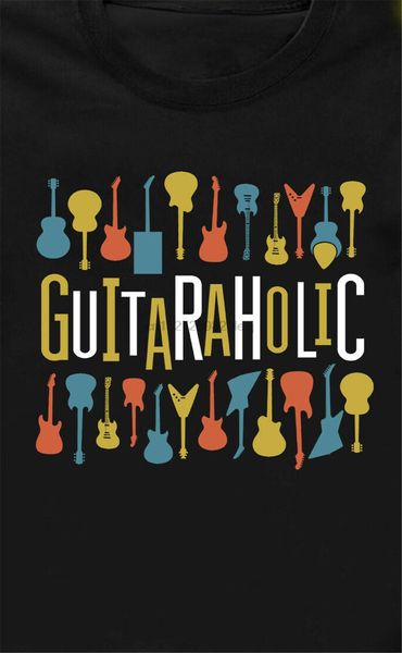 

guitaraholic t shirt black size s-3xl men women tee shirt