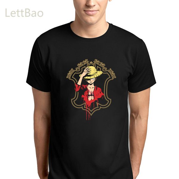 

t-shirts one piece anime straw hat monkey d luffy fashion print o-neck t-shirt men women streetwear short sleeve tee clothe