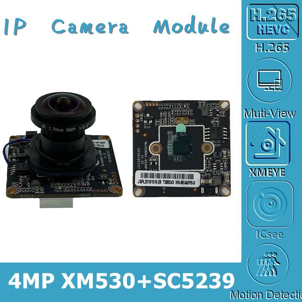 

sc5239+xm530 4mp 2560*1440 ip camera module board m12 lens fisheye panorama irc h.265 onvif cms xmeye motion detection p2p