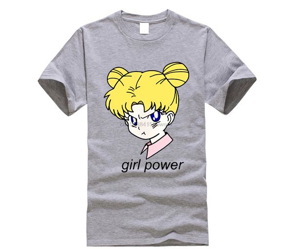 

2020 new menn shirt girl power sailormoon shirts quotes men shirt