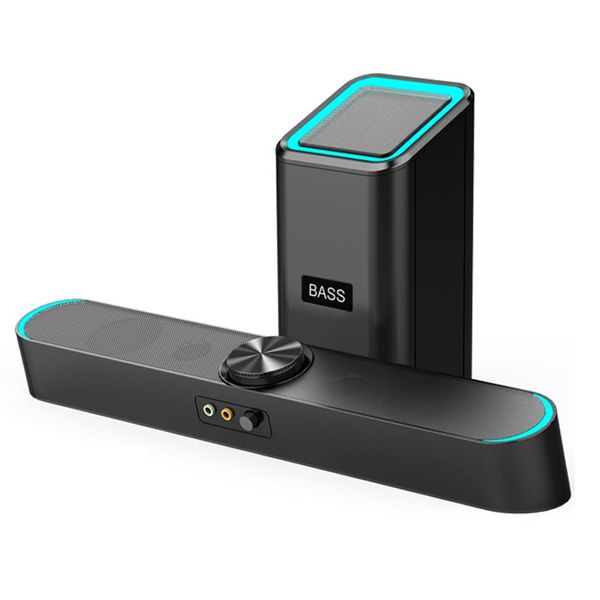 

sada wireless bluetooth speaker combination mini deskpc soundbar set 2.1 stereo powerful bass 5 units hifi subwoofer 3w