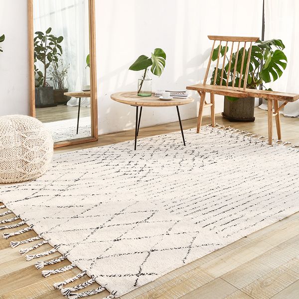 

india handmade carpets livingroom turkey nordic home bedroom carpet kilim rug floor mat study room morocco carpet with tassel