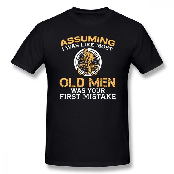 

old men cycling mountain bike men t shirt dropshipping cool plus size o-neck cotton custom short sleeve men shirts