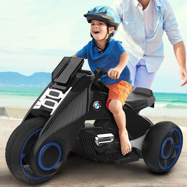 

children's electric dual drive motorcycle large tricycle boy girl aged 2-6 can sit baby kid toy charging baby carriage stroller