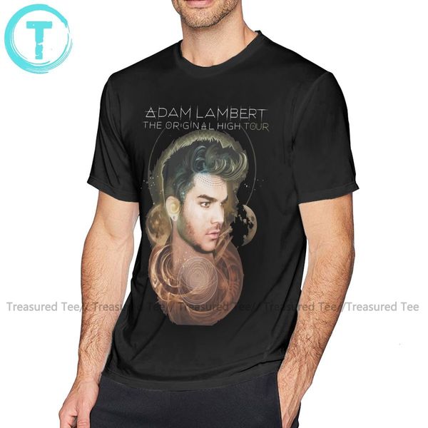 

адам ламберт тенниска адам ламберт hansom футболка fun мужской tee shirt коротким рукавом 5x графический классический tshirt