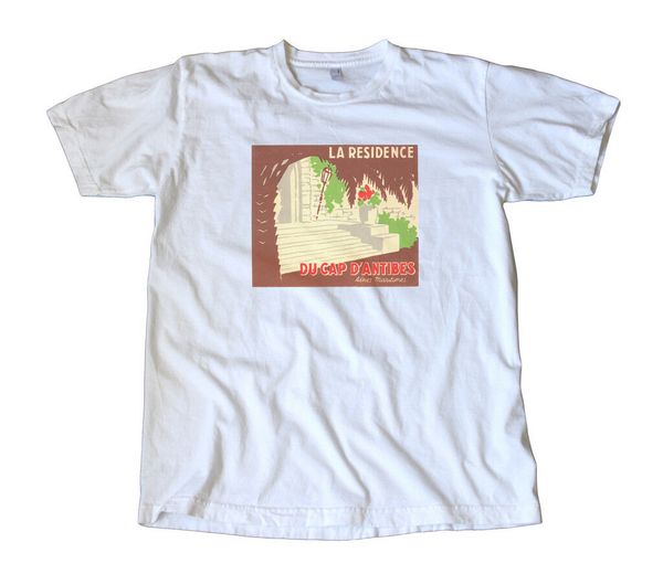 

du cap d'antibes france luggage label t-shirt