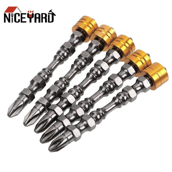

niceyard 5pcs/set double head electronic screwdriver bit 65mm diywork hand tools for drywall screws magnetic bit set