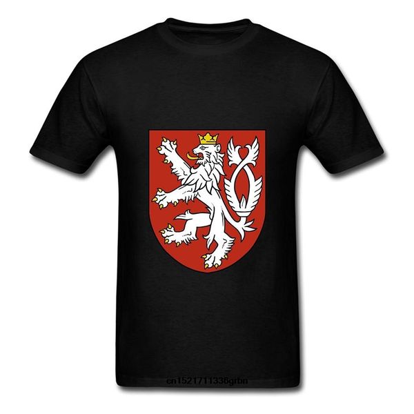 

men t shirt summer fashion coat of arms of the czech republic printed funny t-shirt novelty tshirt women