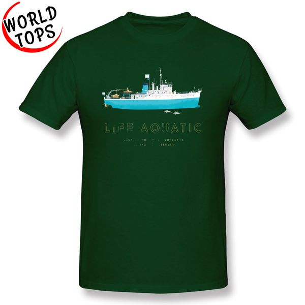 

classic men's t shirts leisure sweatshirts crewneck comfortable tshirt the life aquatic with steve zissou steamship tshirts men