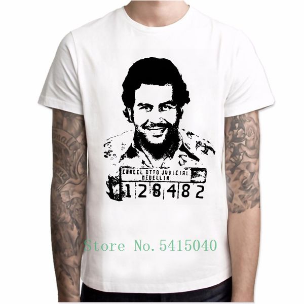

new t shirt men's pablo escobar print t shirt netflix hipster o-neck homme summer casual swag t-shirt