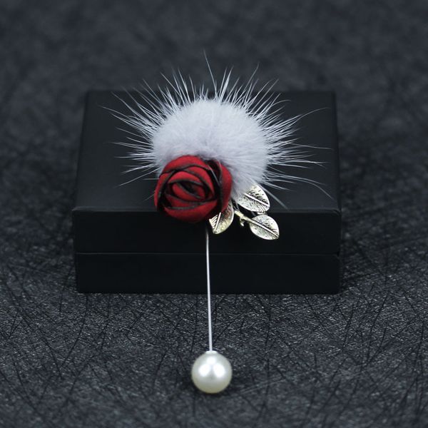 

pins, brooches i-remiel original design women luxury flower brooch female pins coat suit cardigan dress jewelry accessories, Gray