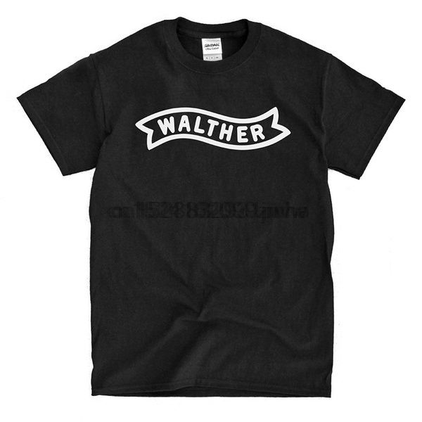 

100% cotton walther logo black men t-shirt women t shirt