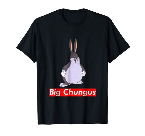 

big chungus meme t-shirt - black men t-shirt s-3xl cotton for men vintage harajuku tee shirt