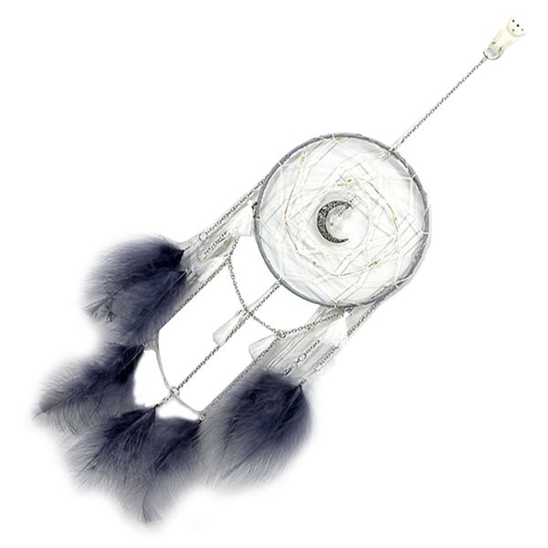 

ручные ловцы снов перья dreamcatcher круговая net с легким для детей bed room wall висячих украшений