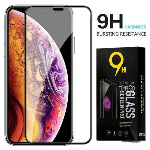 

tempered glass full cover curved screen protector premium film guard for iphone 12 pro max 11 xs xr x 8 7 6 6s plus se 2020 with retail box