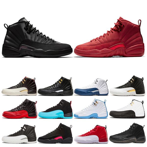 

winterized gym red 12 12s mens basketball shoes college navy wings black cny bulls university blue men sport sneakers size 7-13