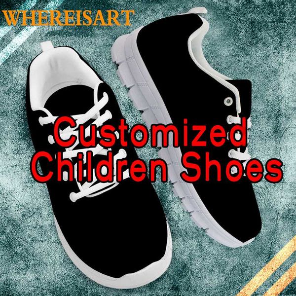 

customized your own logo p image pattern boys flats shoes fashion brand children sneakers footwear dropshipping wholesale, Black