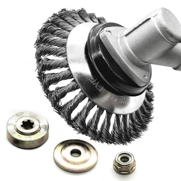 

6/8inch steel wire trimmer head grass brush cutter dust removal weeding plate for lawnmower