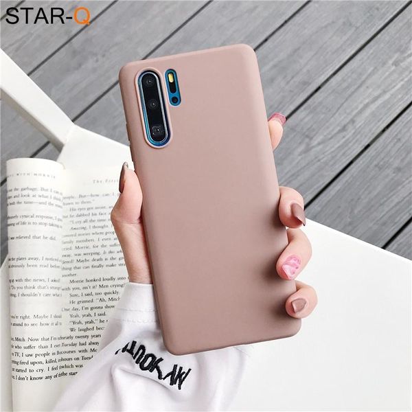 

candy color silicone phone case for huawei p30 lite pro p20 lite p10 p smart plus matte soft tpu back cover