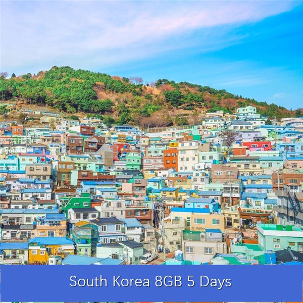 

south korea 8gb in total 5 days global roaming travel data simcard prepaid tourism internet card price good speed network surfing