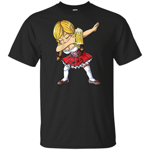 

dabbing german girl shirt oktoberfest women dirndl beer t-shirt s 2xl streetwear tee shirt