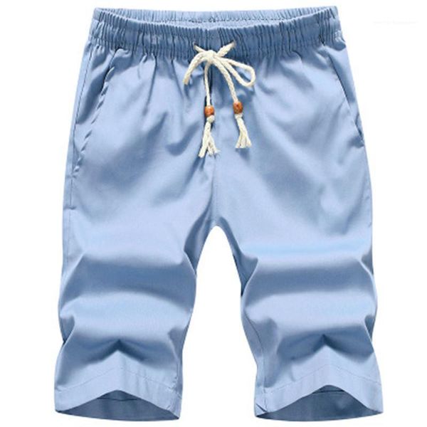 

solid color plus size drawstring fast drying board shorts men beach elastic shorts fashion summer casual short pants designer male cotton, White;black