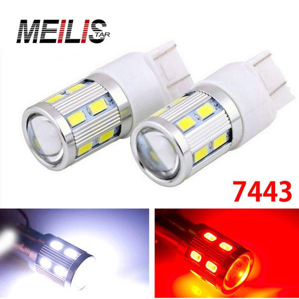 

2 pcs t20 7443 led bulb 12 smd 5730 w21 / 5w 5w car led bulb turn signal brake auto parking light source white red yellow
