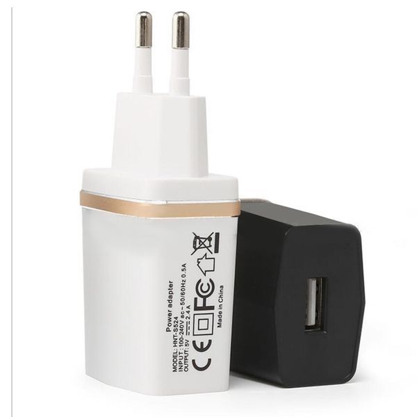 

hn-s524 2.5-inch fast adaptive wall charger eu 5v 2.4a usb wall charger power adapter usb plug quality guarantee