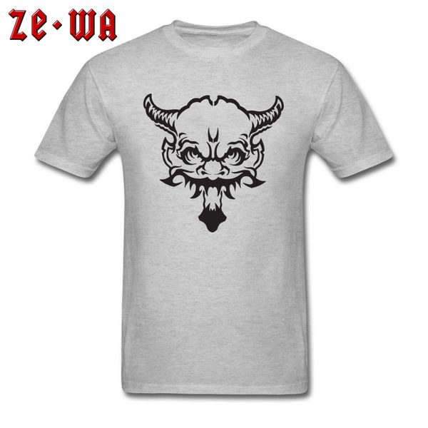 

tees demon designer t-shirt men grey t shirt cotton fabric tshirt simple fashion clothing personality print