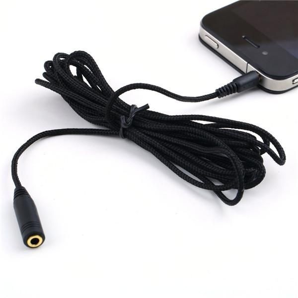 

3m 10ft 3.5mm earphone extension cable braided cloth female to male f/m headphone stereo audio extension cable cord adapter for phone pc mp3