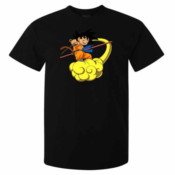 

dragoer baller goku on flying nimbuer cloud funny art men's t shirt super saiyan goku 2018 discout new fashion sh